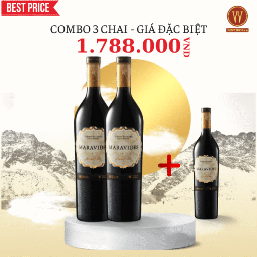 [COMBO 3 CHAI] Vang Hữu Cơ Maravides 12 Meses