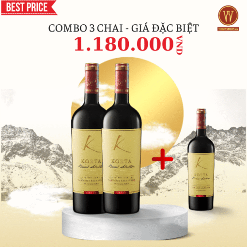 [COMBO 3 CHAI] Korta Gran Reserve Cabernet Sauvignon