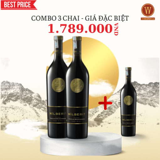 [COMBO 3 CHAI] Rượu vang Tây Ban Nha Milberit Parcelas Seleccionadas