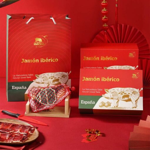 Hộp quà đùi trước Iberico Cebo không xương Deraza 24 tháng 1Kg