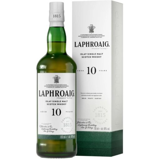 Rượu Laphroaig 10 Years Old – Single Malt Whisky Islay, Scotland chính hãng, hương vị đậm đà, giao hàng toàn quốc tại WINESHOP.vn.