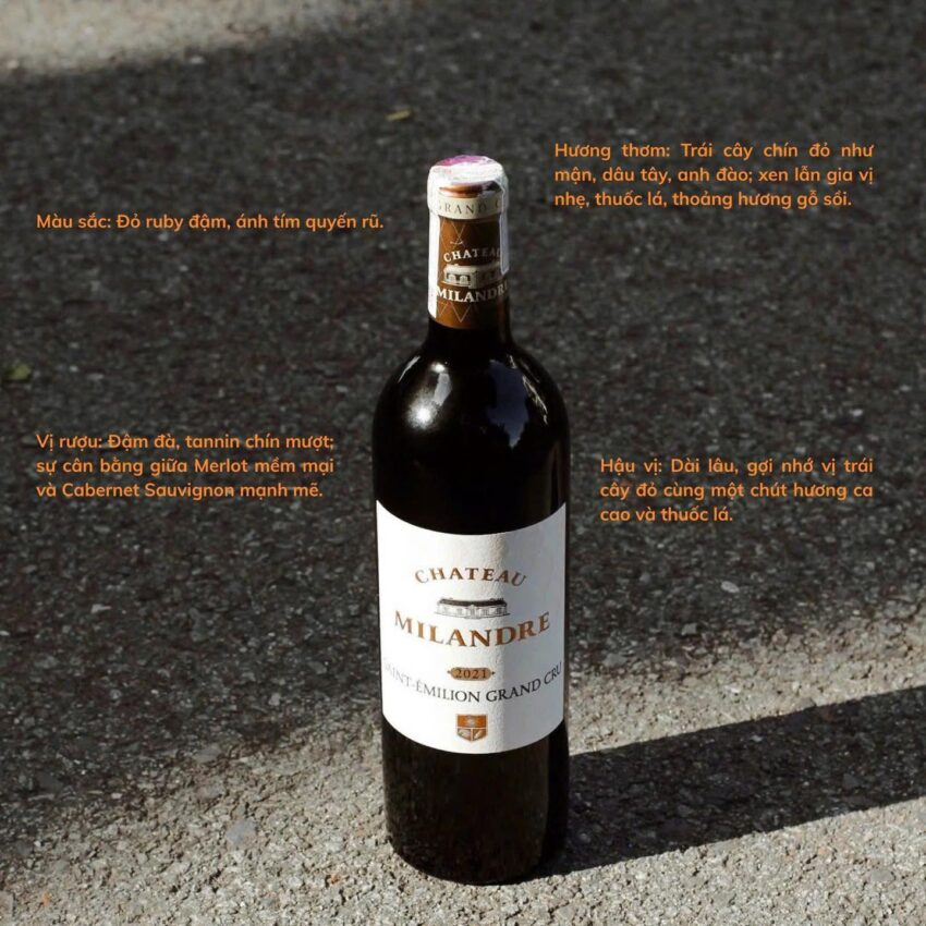 Mô tả hương vị Château Milandre Saint-Émilion Grand Cru