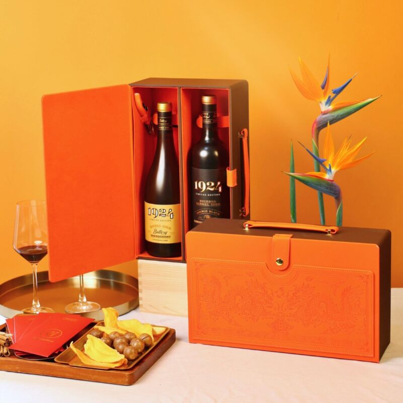 Hộp Da Rượu Vang 2 Chai Gran Sasso Montepulciano DOCG