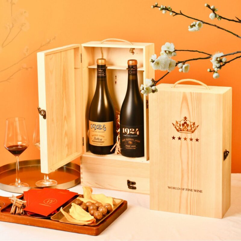 Hộp Gỗ Đôi Rượu Vang Mỹ 1924 WINES