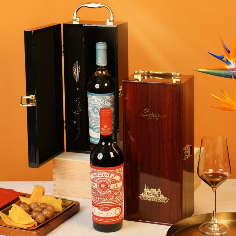 Hộp Sơn Mài Đơn Rượu Vang Đỏ Gran Sasso Sangiovese IGT