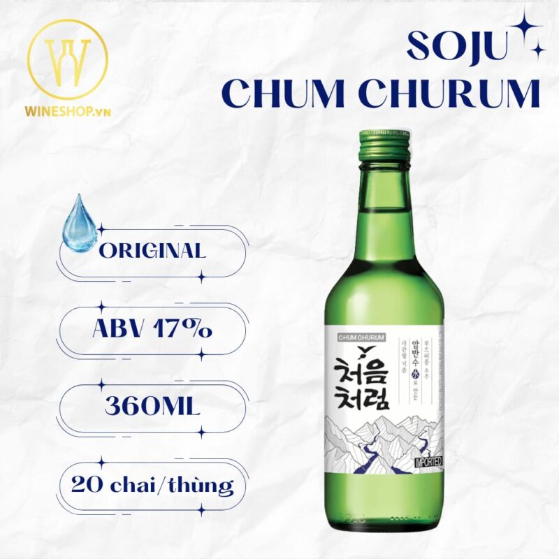 Rượu Soju Hương Truyền Thống Chum Churum Original Fresh (Thùng 20 chai)