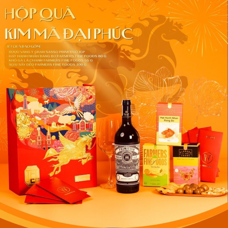 set quà tết 2026, rượu vang quà tặng