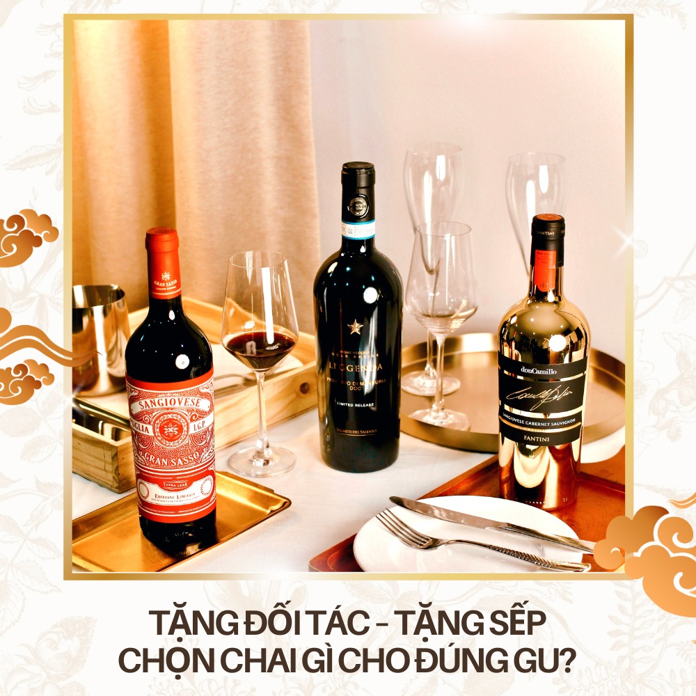 Rượu Vang Đi Biếu Sếp Đối Tác