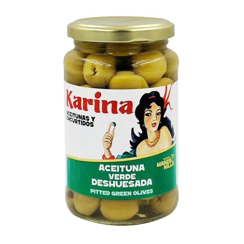 Trái Olive Xanh Nguyên Hạt Hiệu Karina 360g