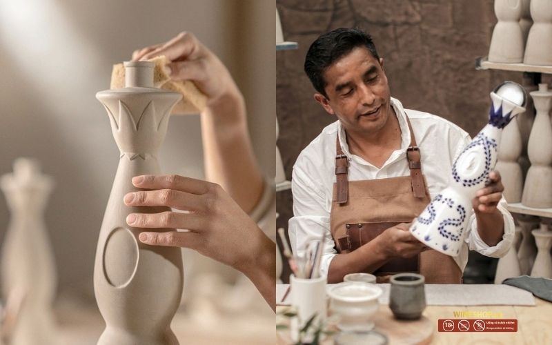Nghệ thuật Tequila clase azul reposado