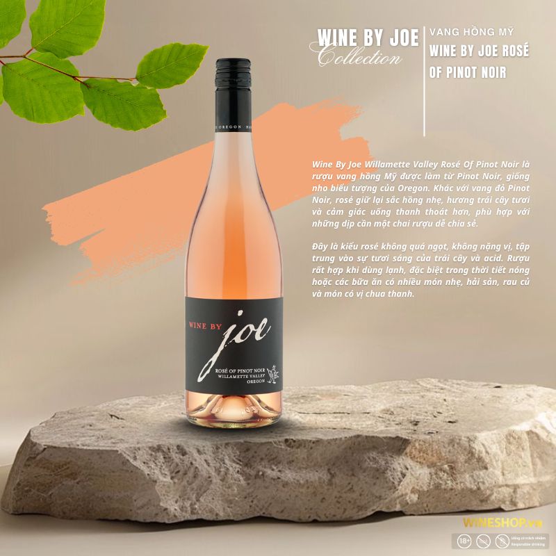 Rượu Vang Hồng Wine By Joe Rosé Of Pinot Noir - Ảnh 2