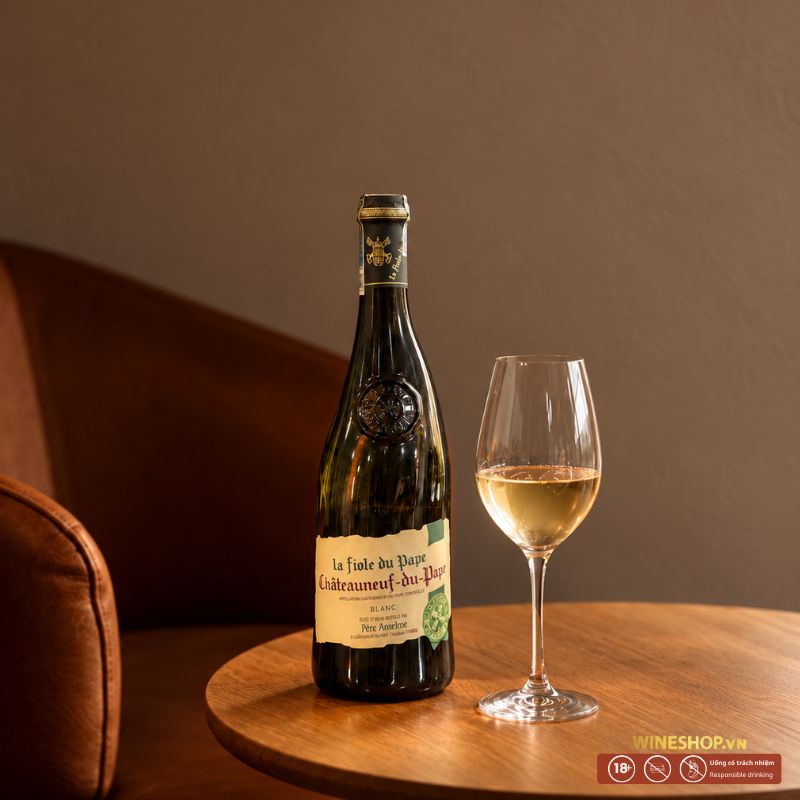 Rượu Vang Pháp La Fiole Du Pape Châteauneuf-Du-Pape Blanc Père Anselme 2025