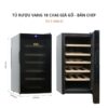 Tủ Rượu Vang Adela 18 Chai Bản Chip - Giá Gỗ