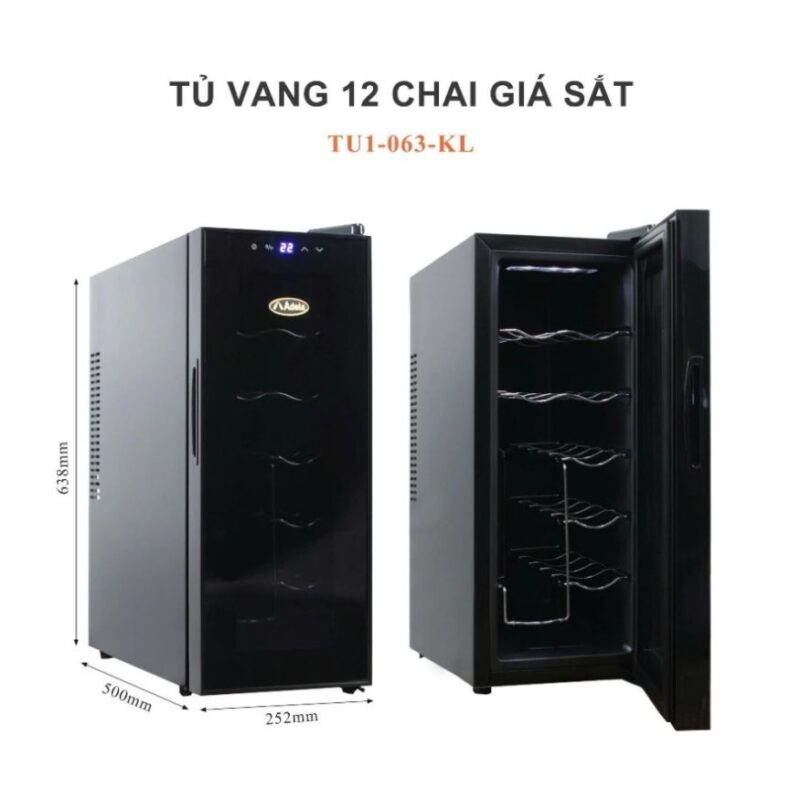Tủ ướp rượu vang Adela 12 chai dung tích 35L