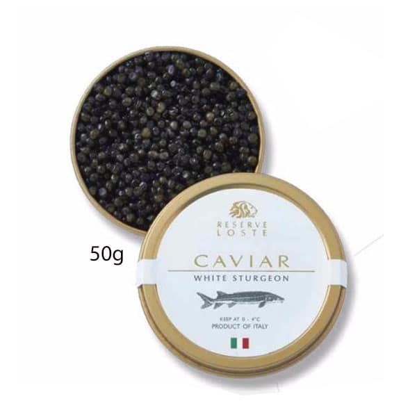 Caviar Italian White Sturgeon 50g (trứng cá tầm trắng Sturgeon)