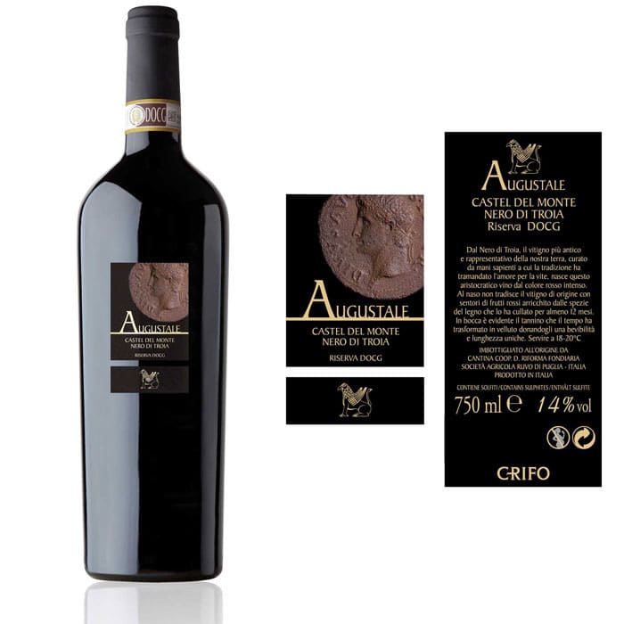 Rượu vang Ý Augustale Riserva DOCG Nero Di Troia 2012