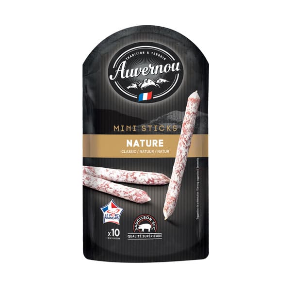 Salami Mini Snack Nature – Auvernou 75g (Pháp)